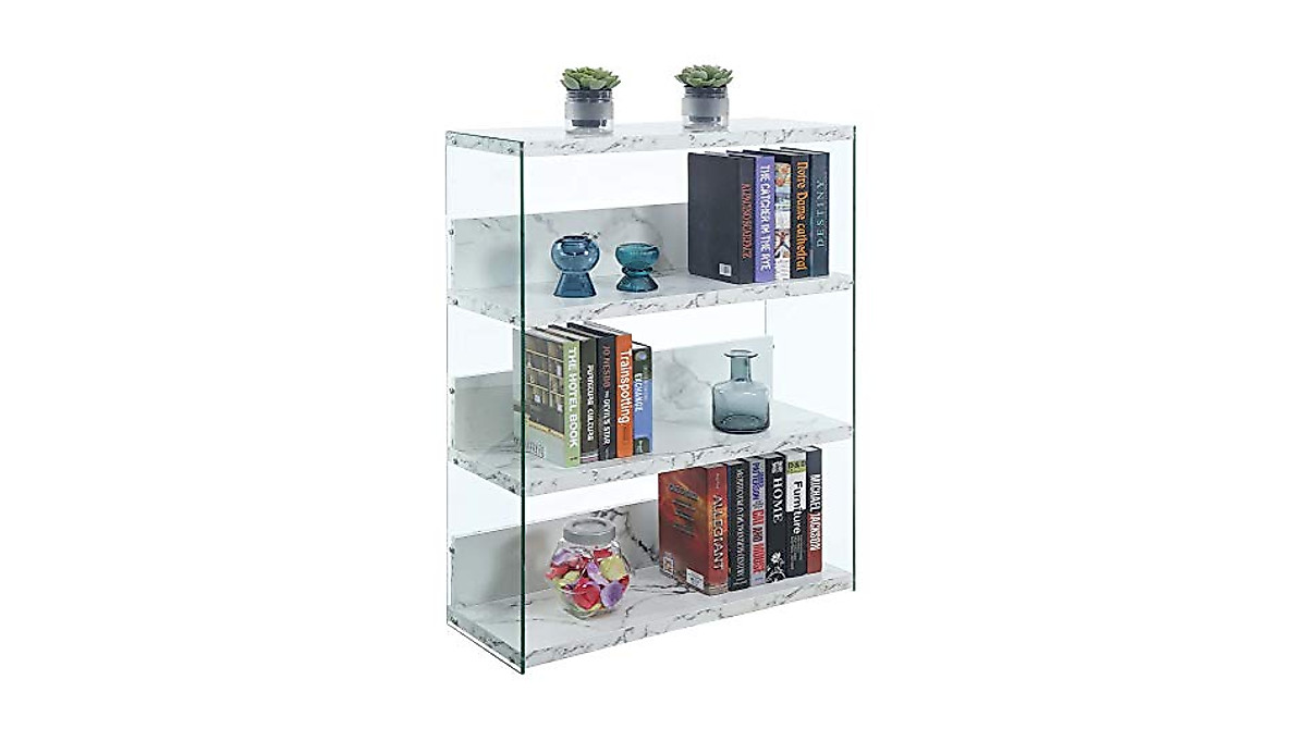 SoHo 4 Tier Wide Bookcase - Convenience Concepts