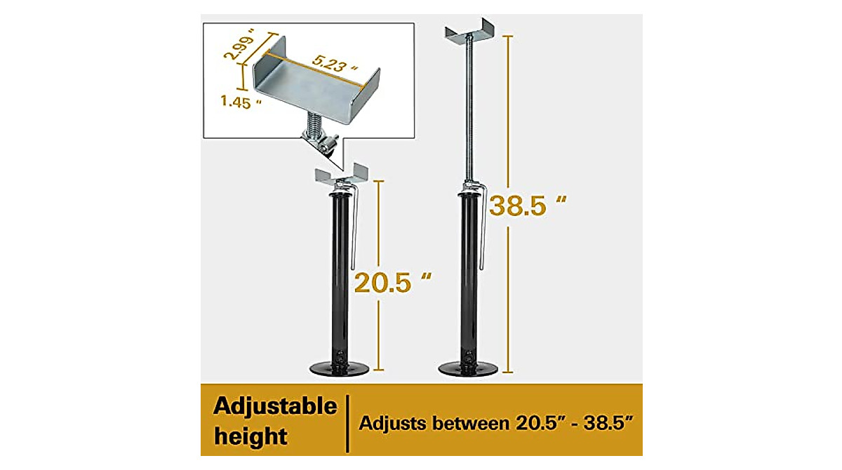Heavy-Duty RV Slide Out Support Jacks - 20.5 to 38.5 Inches | WEIZE