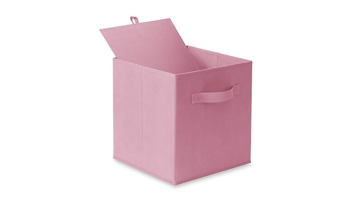 Casafield Light Pink Collapsible Fabric Cube Storage Bins