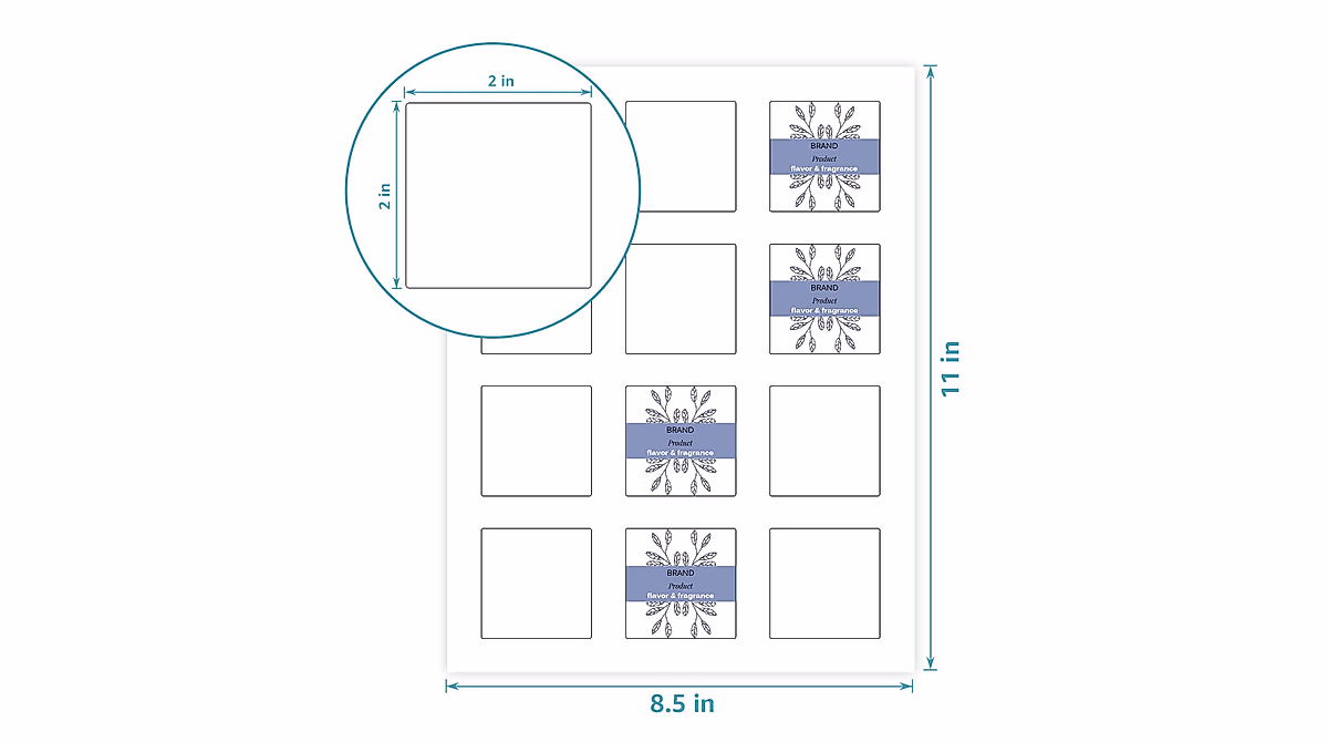 MaxGear 2x2 Printable Labels - Clear, Durable & Easy to Use