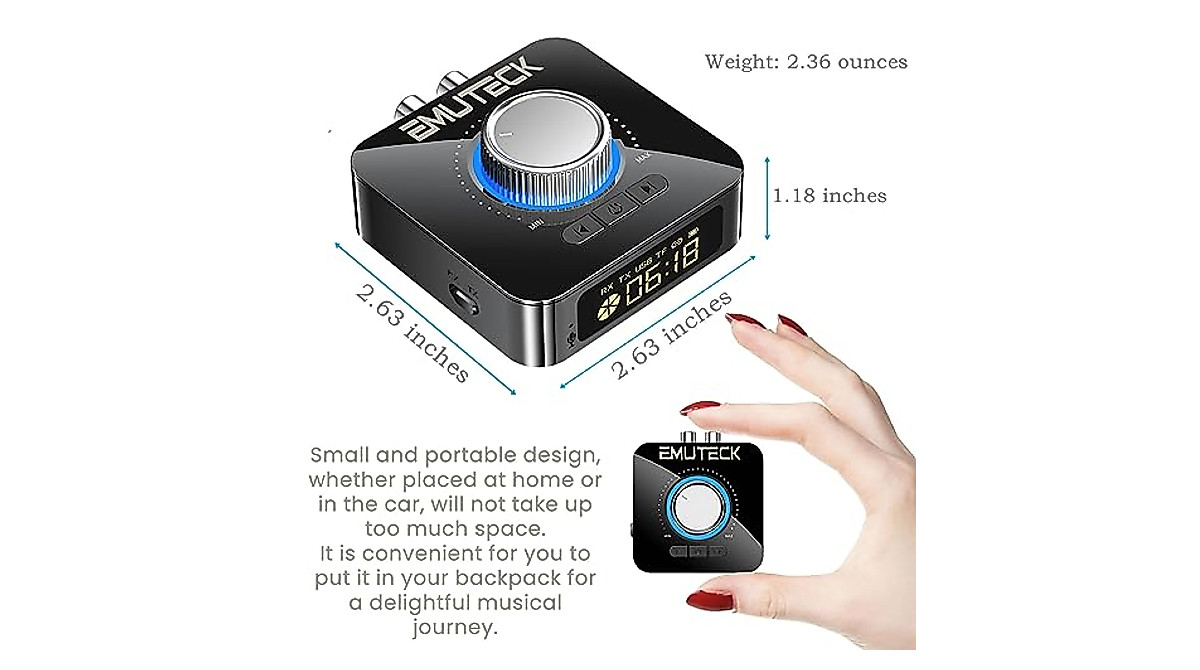 EMUTECK Bluetooth Audio Adapter - 5-in-1 Wireless Device
