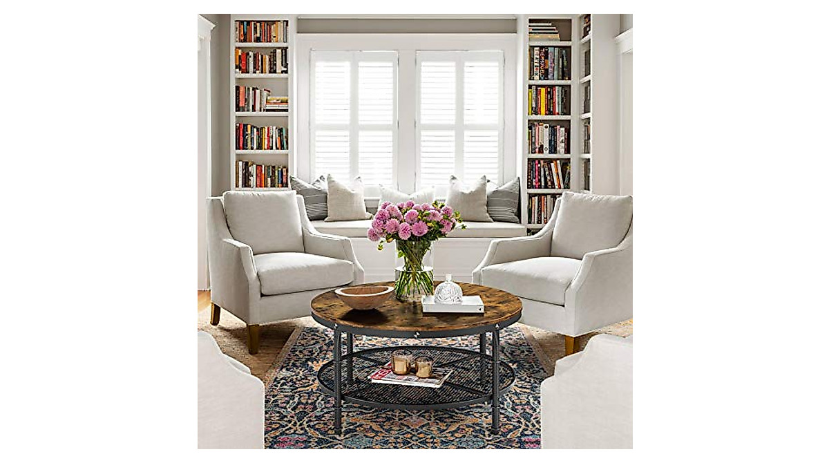 Yaheetech Rustic 35.5" Coffee Table - Easy Assembly