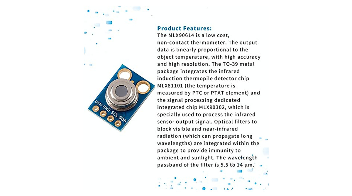 High Precision Non-Contact IR Temperature Sensor Module