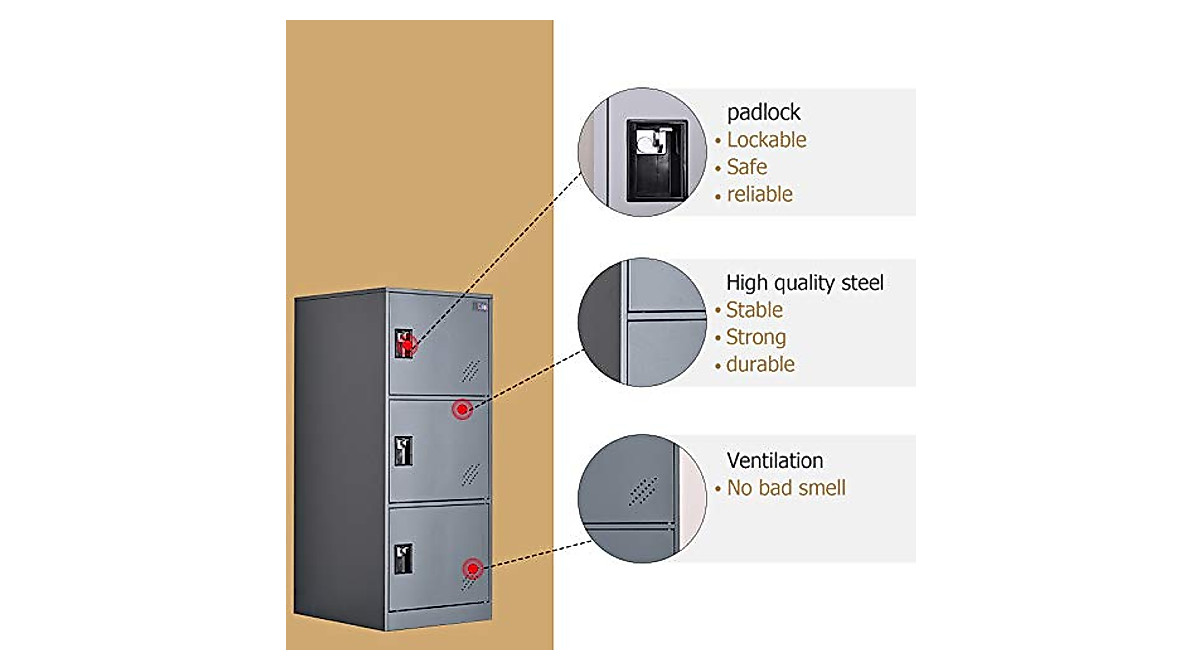 MECOLOR Vertical Locker: Secure Storage for Home, Office, School