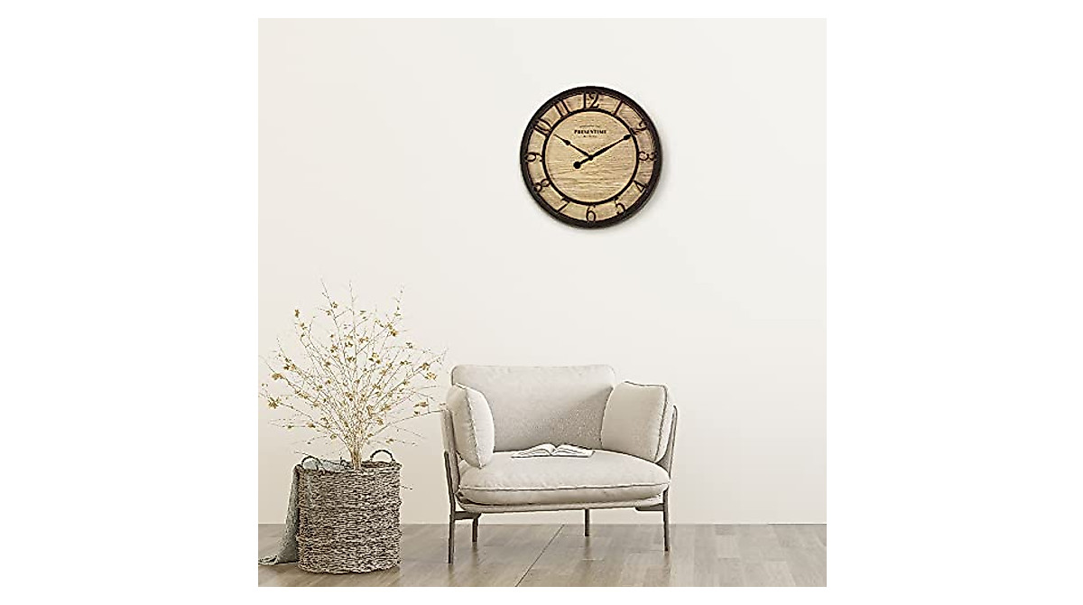 Farmhouse Wall Clock 10 inch Vintage Style - Oil Rubbed Bronze