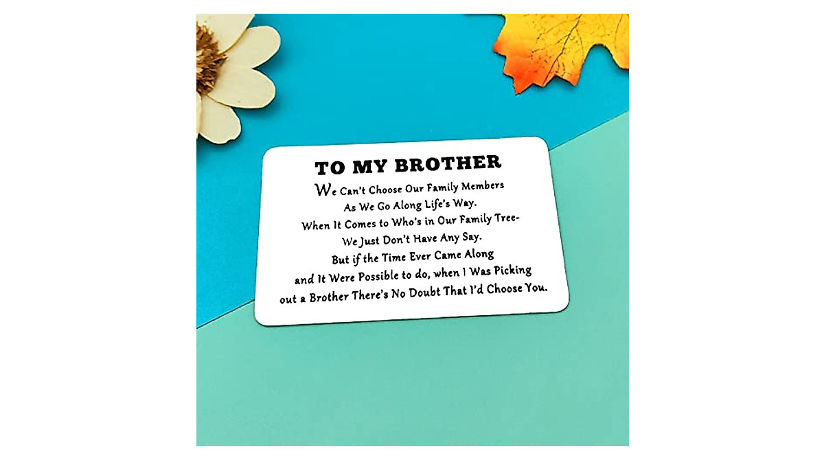 Personalized Brother Gift Wallet Card - Heartfelt Engraved Keepsake