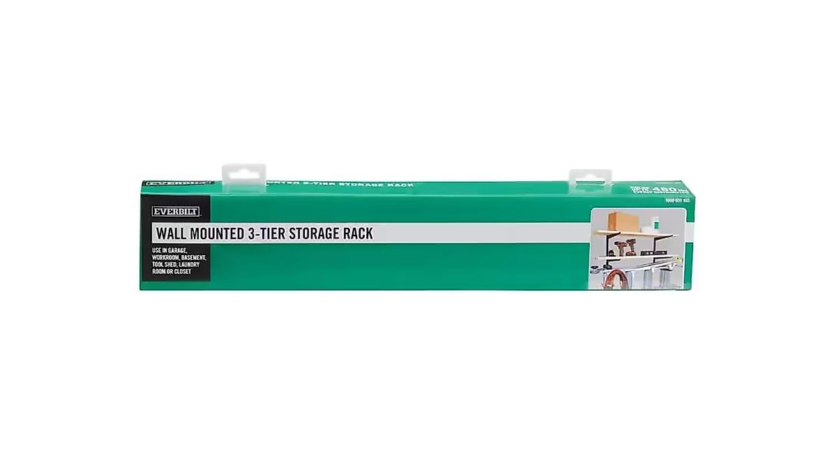Everbilt 3-Tier Wall Mounted Storage Rack - Heavy-Duty Design