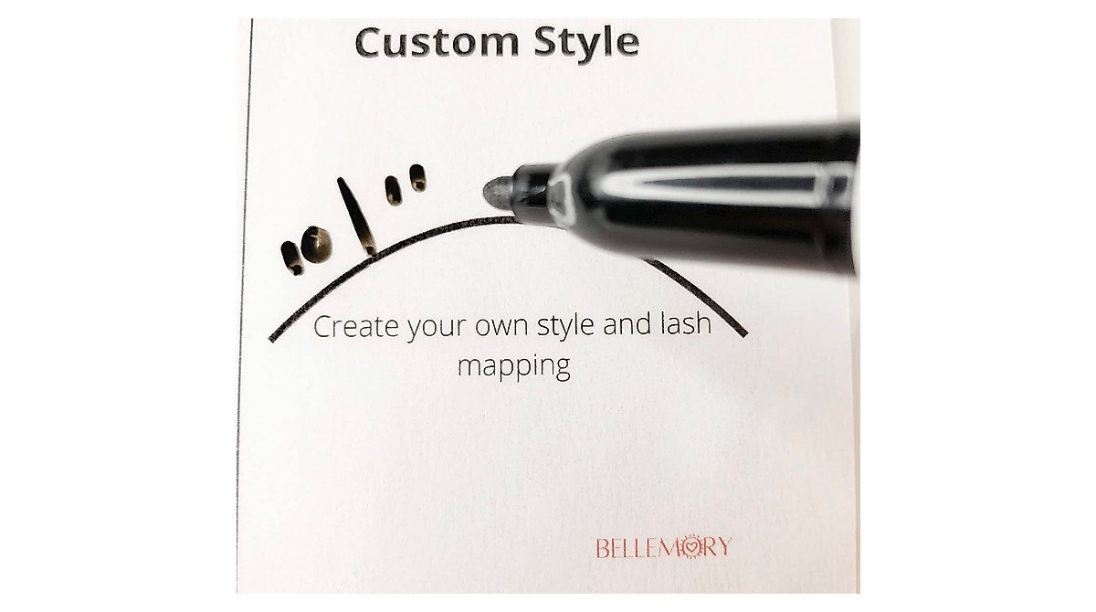 Bellemory Lash Map Chart: Eyelash Extension Beginner Training
