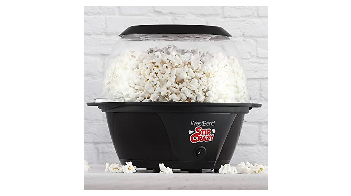 West Bend Stir Crazy Popcorn Maker - 6 Qt Hot Oil Popper for Perfect ...