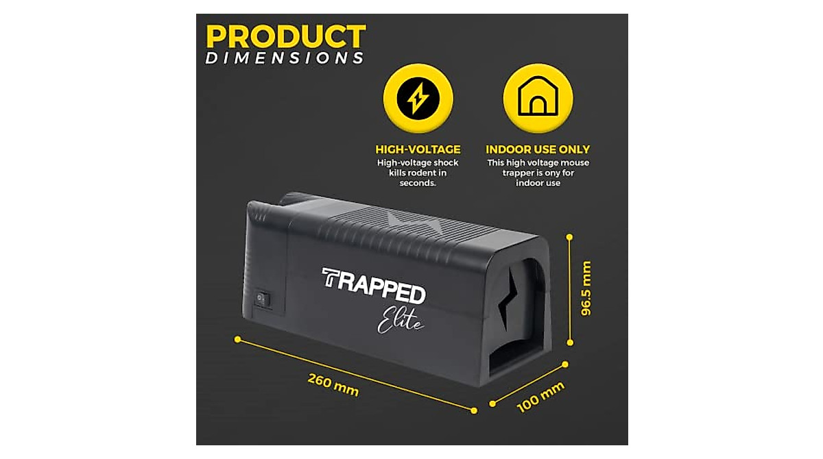 TRAPPED Elite Electric Rat Trap - Humane & Easy Rodent Control