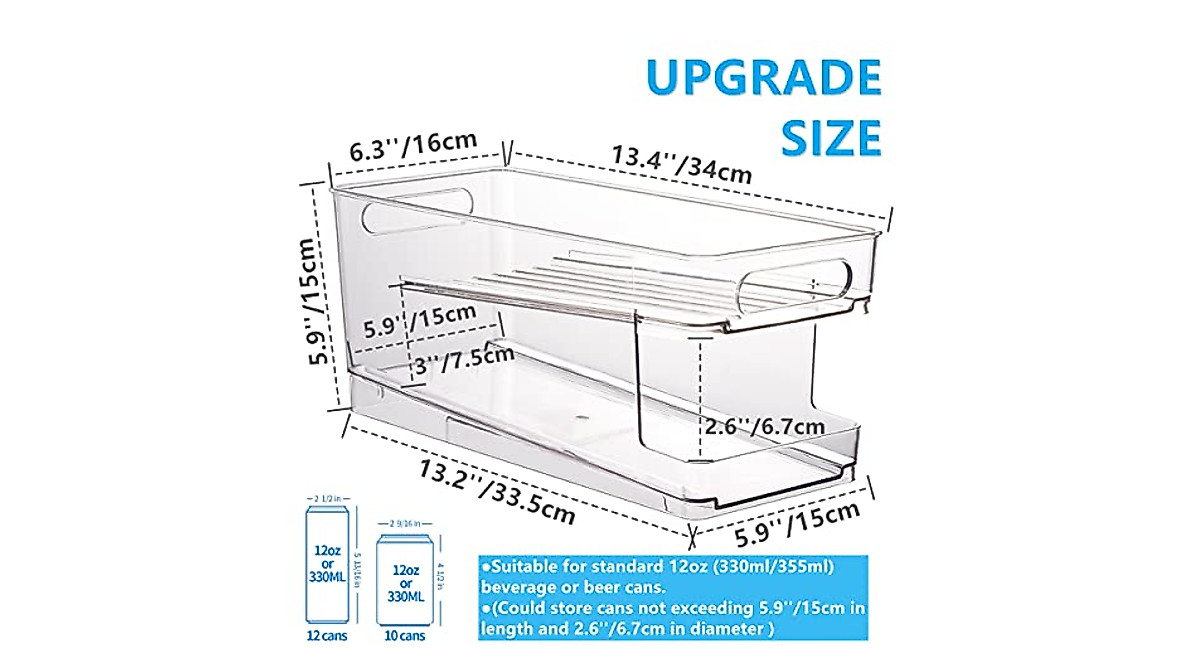 Xicennego Stackable Can Organizer for 12oz & Tall Cans – Maximize Storage