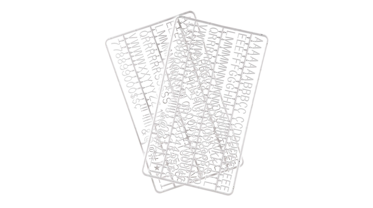3/4 Inch Plastic Letters Set - 300 Characters for Message Boards