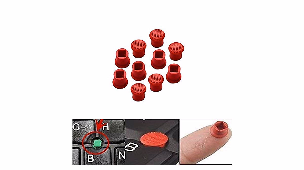 Comimark 10 Pcs Rubber Mouse Pointer TrackPoint Red Cap for IBM ...