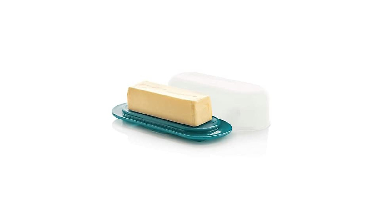 Tupperware Butter Dish Single Stick Caribbean Sea Blue