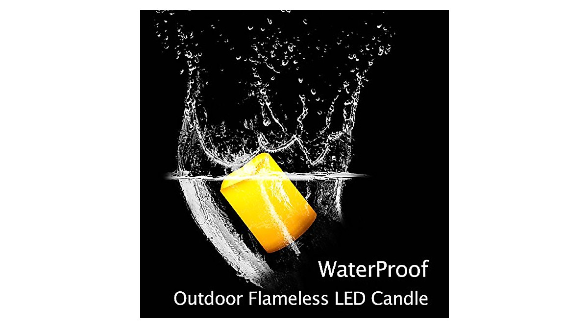 YINCHI Waterproof Flameless Candle - Perfect for Outdoors