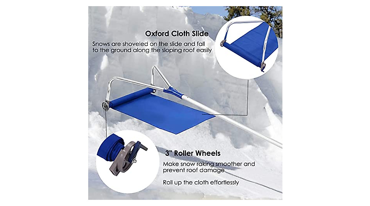 Goplus 21FT Snow Roof Rake - Adjustable & Lightweight