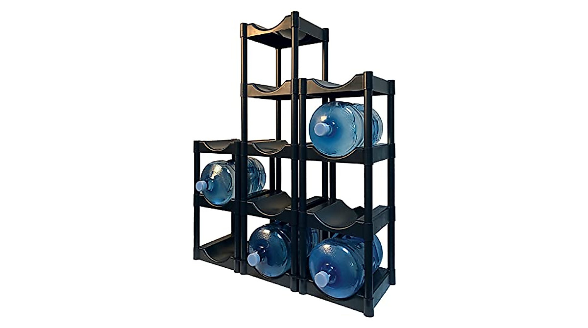 Bottle Buddy Water Racks - 12-Tray Jug Storage for Home & Office