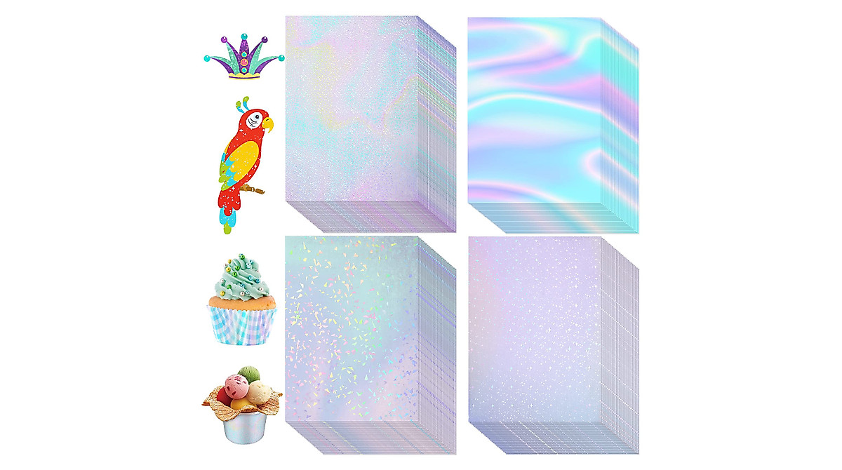 108 Sheets Holographic Sticker Paper for Creative Projects