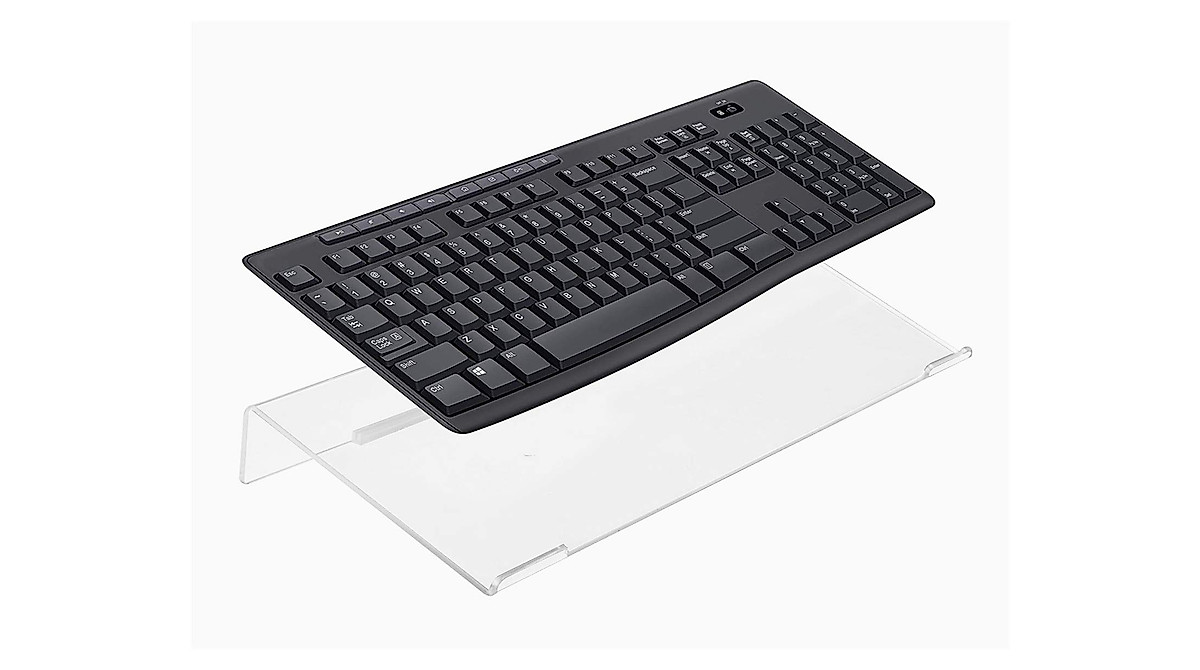 Ergonomic Clear Acrylic Keyboard Stand for Comfortable Typing
