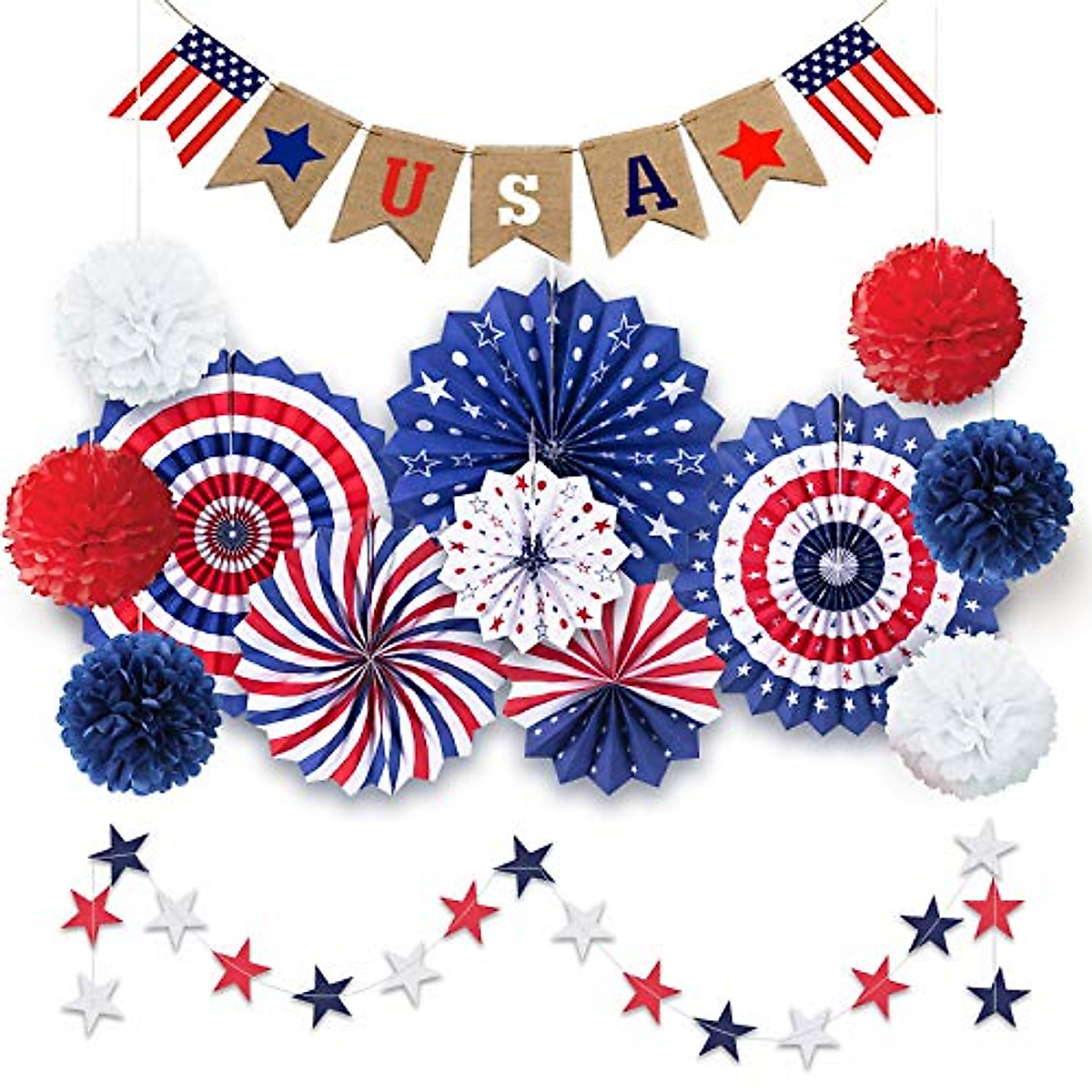 Patriotic Party Decorations for Memorial Day & 4th of July