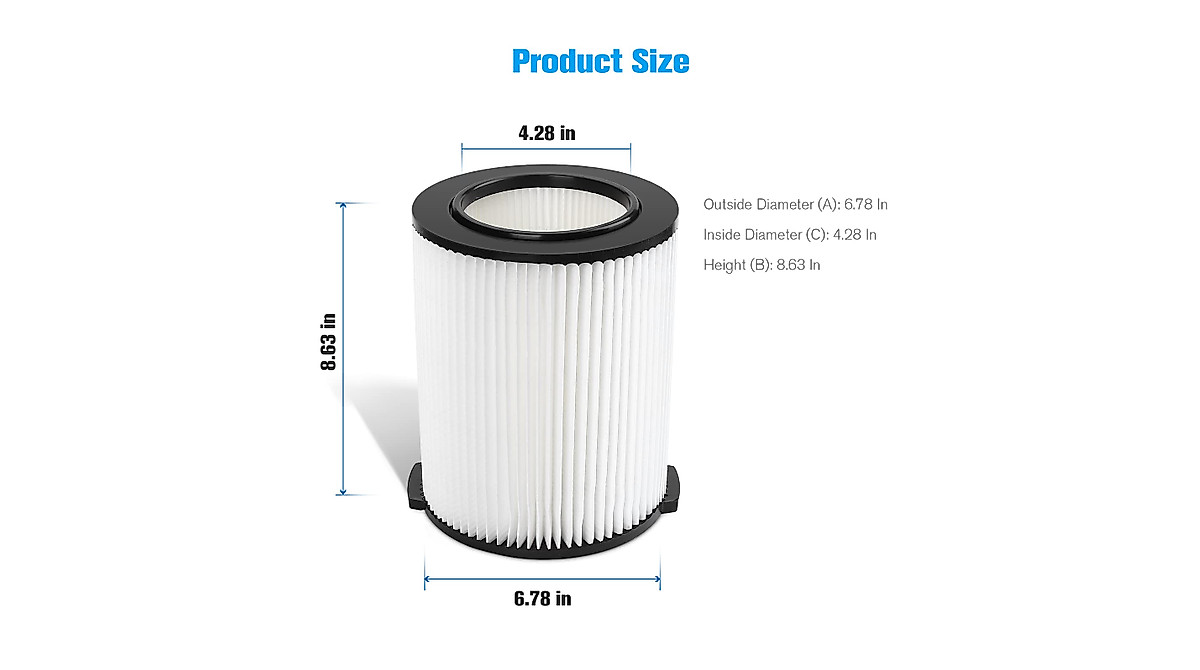 Standard Wet/Dry Vac Filter Vf4000 Compatible With RIDGID Shop Vac - View #14