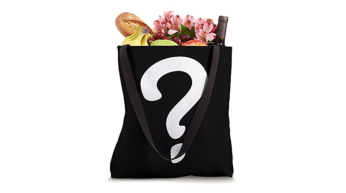 Question Mark Tote Bag - Unique Guess Who Costume Accessory
