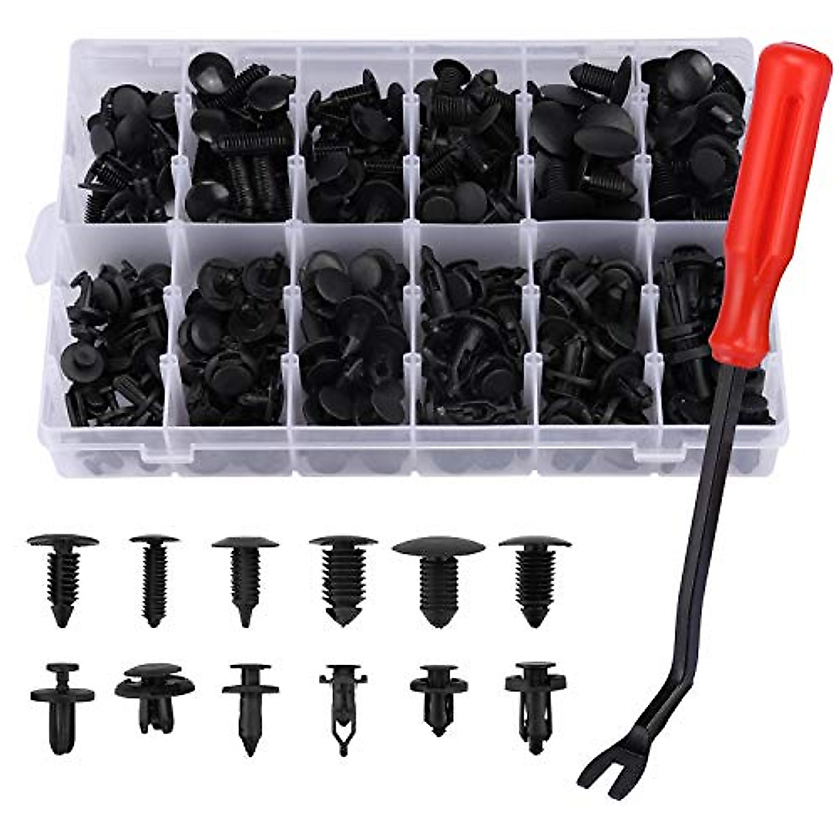 LivTee Car Push Rivet Fasteners Set | 240 Assorted Retainers