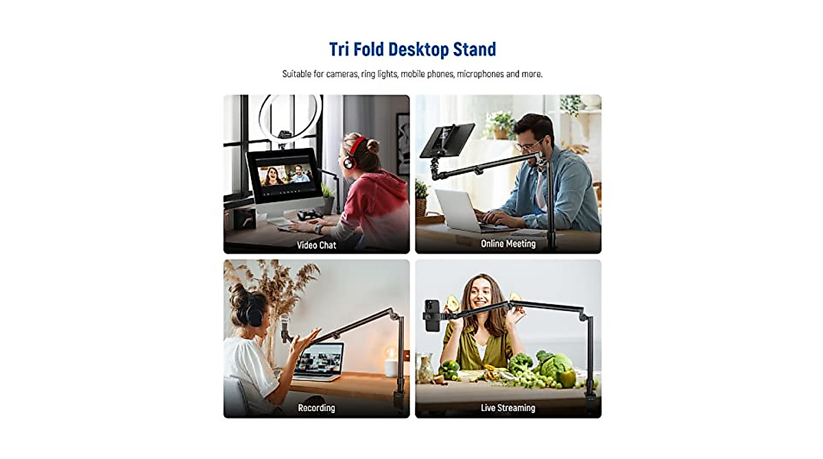 NEEWER Webcam Stand: Flexible Articulating Mount