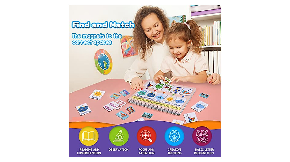 Magnetic Montessori Busy Book for Toddlers 3-4 | Interactive Learning Toy