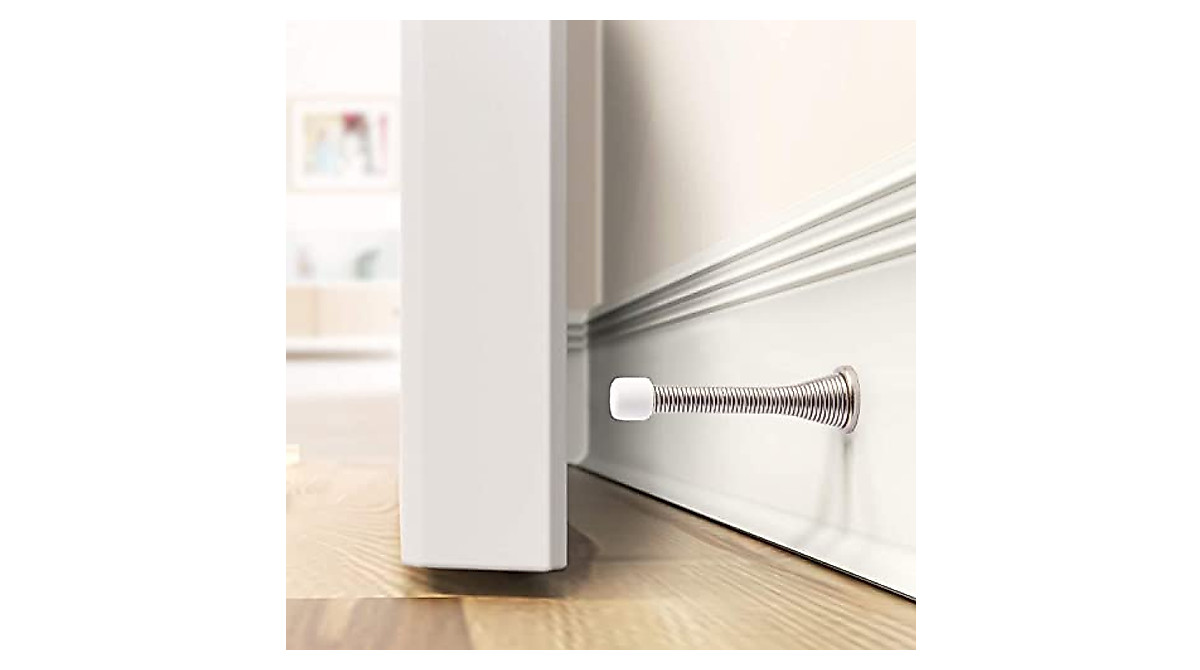Spring Door Stopper - Heavy Duty Wall Protector (Pack of 4)