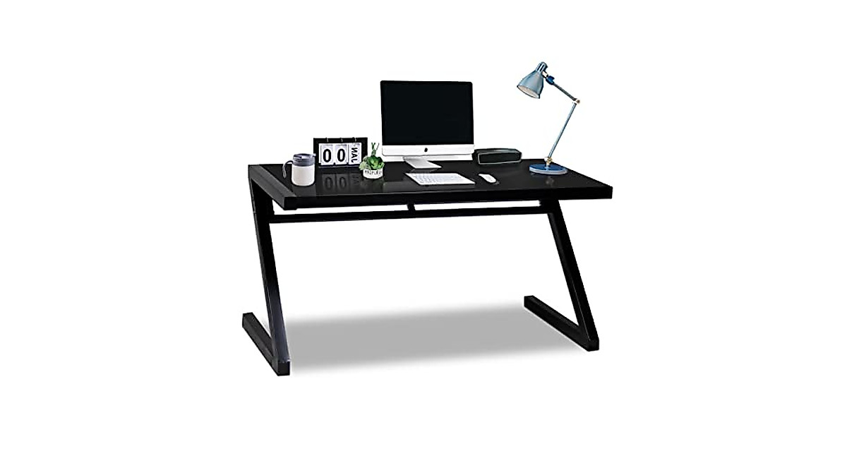 Stylish 55'' Z Shape Computer Desk - Modern Office & Gaming Desk
