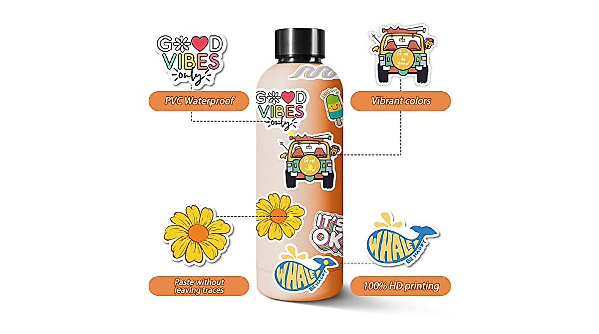600 PCS Waterproof Cute Stickers for Kids & Teens | Vinyl Water Bottle ...