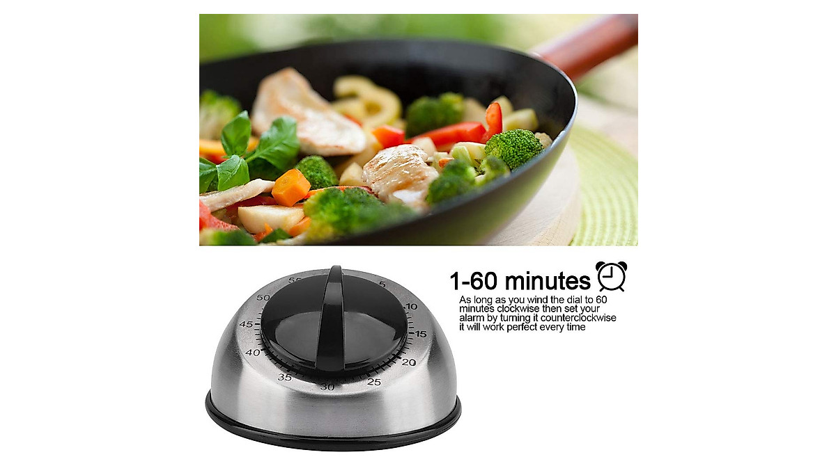 Wallfire 60-Minute Kitchen Timer - Loud & Reliable Timer