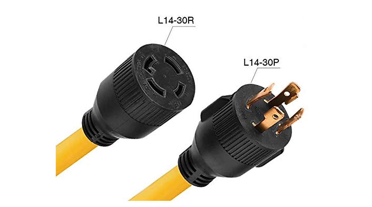 GenInterlock 30 Amp Generator Cord - 50ft Heavy-Duty Power Cable