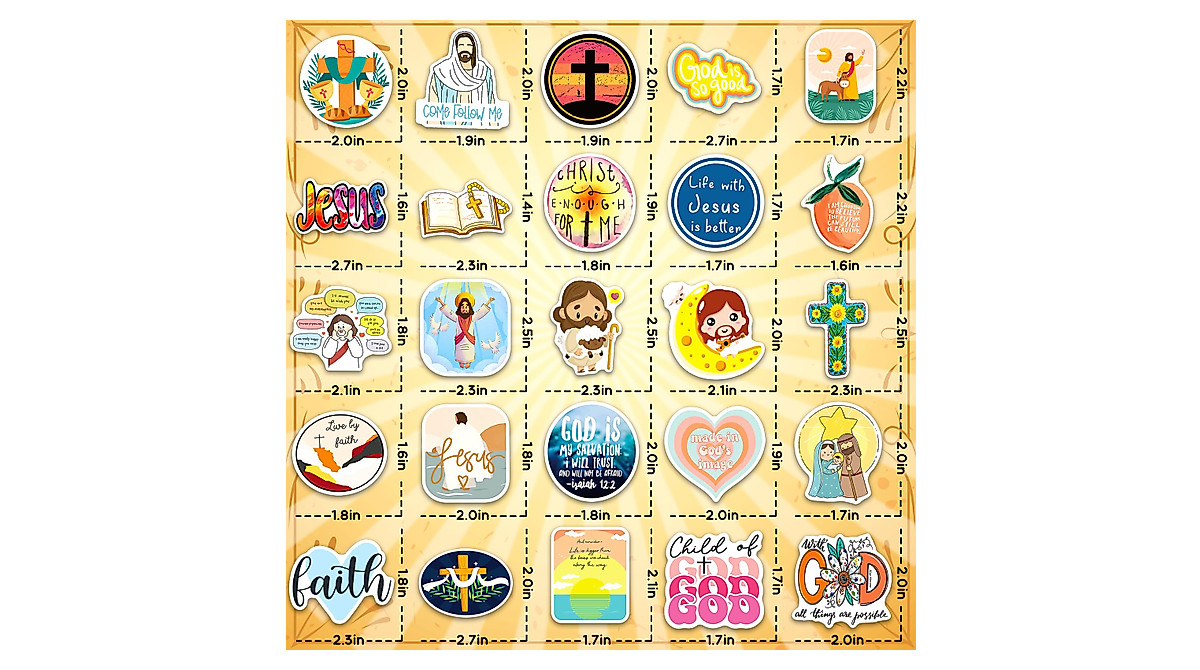 200PCS Jesus Christian Stickers for Kids & Gifts