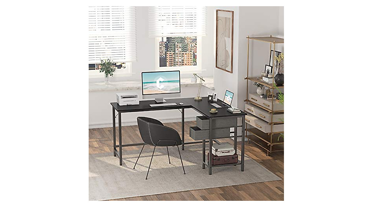 Cubiker L-Shaped Computer Desk - Space-Saving Home Office Solution