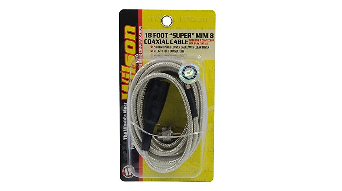 Wilson 18ft Coax Cable with PL-259/FME Connectors for Reliable Radio Setup