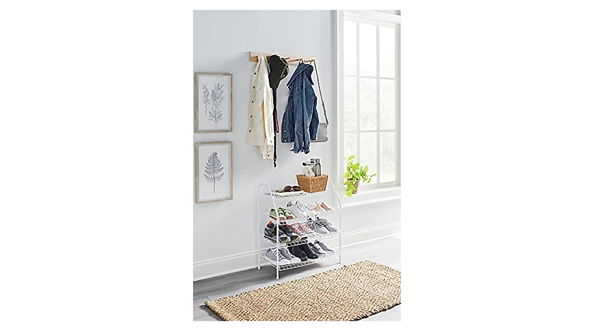 Rubbermaid 4-Tier Wire Shoe Rack – Organize Shoes Easily in Closet