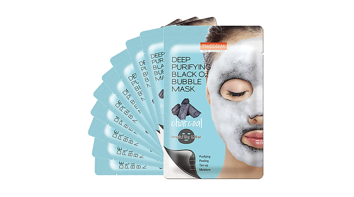 Purederm Charcoal Bubble Mask – Deep Clean & Brighten