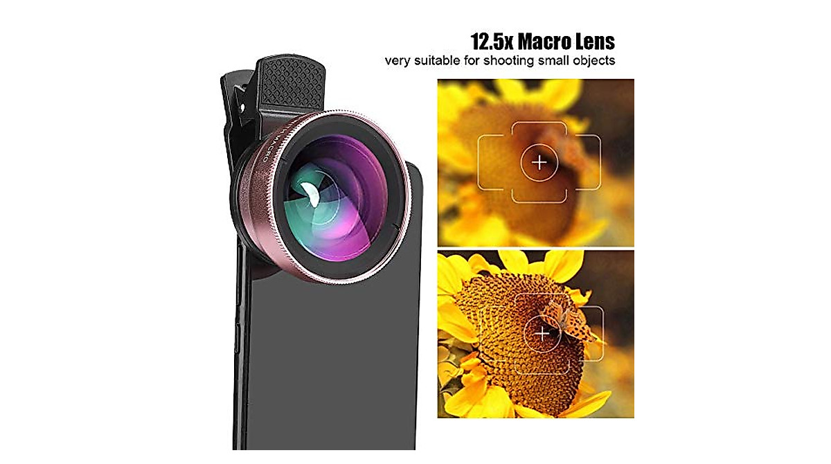 FECAMOS Mobile Wide Angle & Macro Lens for Smartphones & Tablets