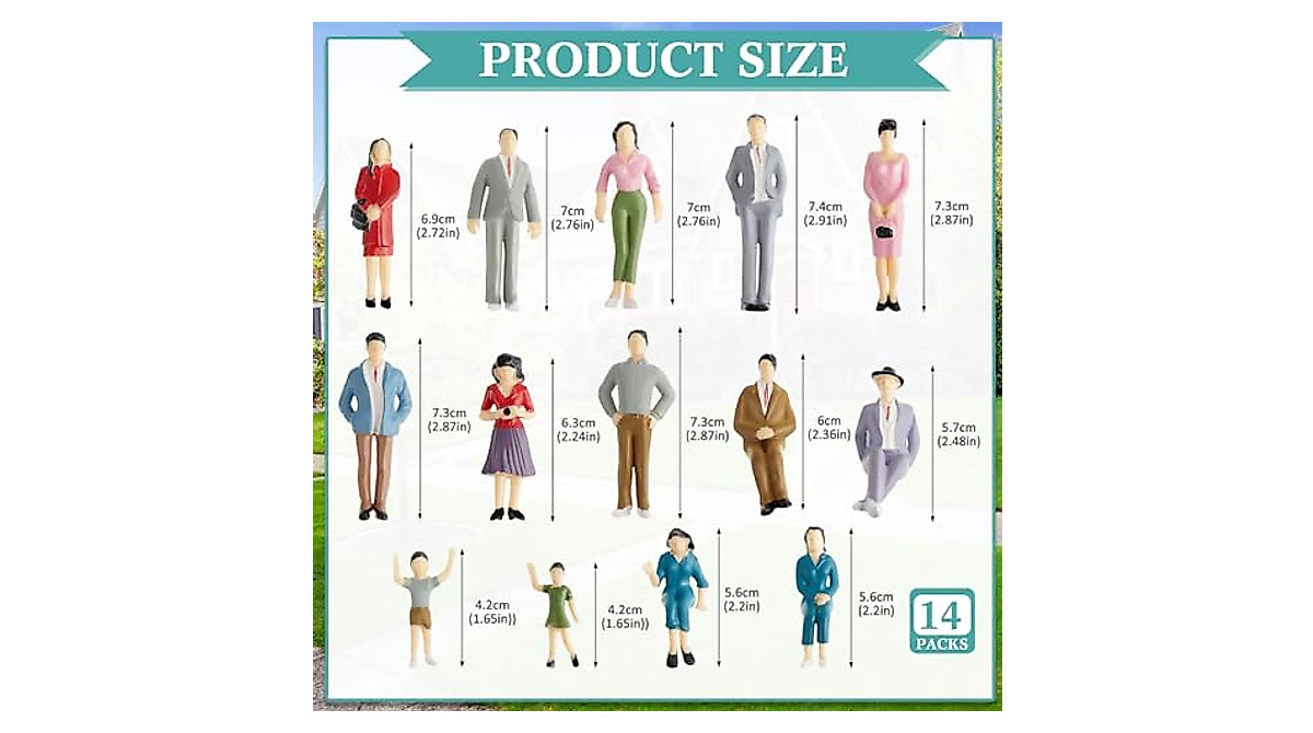 FRTmvg Lot de 30 mini figurines de personnes à l'échelle 1:30 – Petites figurines en plastique assises et debout pour scènes miniatures, maisons de poupées et modèles architecturaux