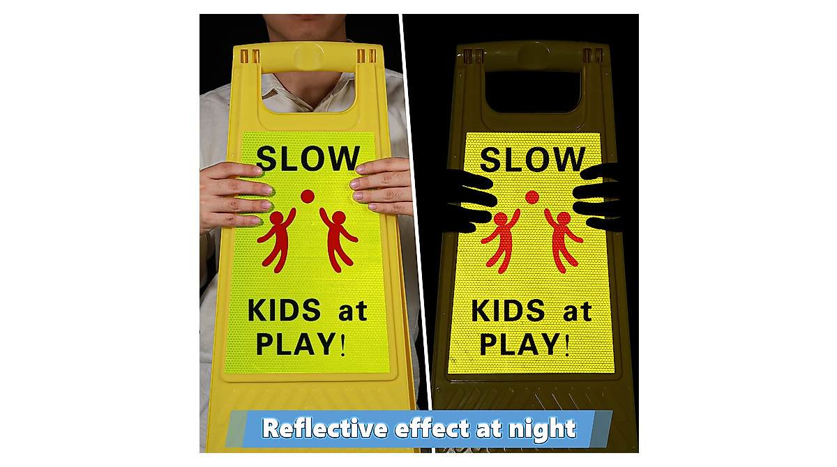 Dreyoo 2 Pack Kids at Play Signs - Reflective Safety Signs for ...