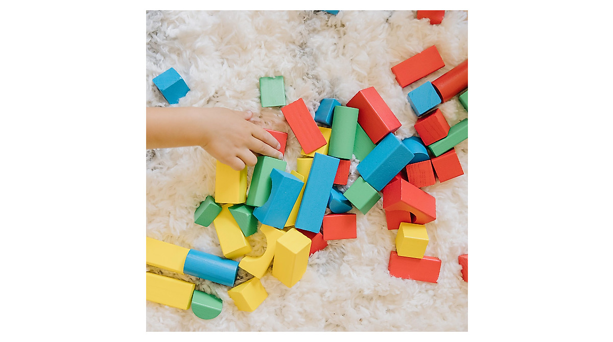 Melissa & Doug Building Blocks Set - 100 Colorful Pieces