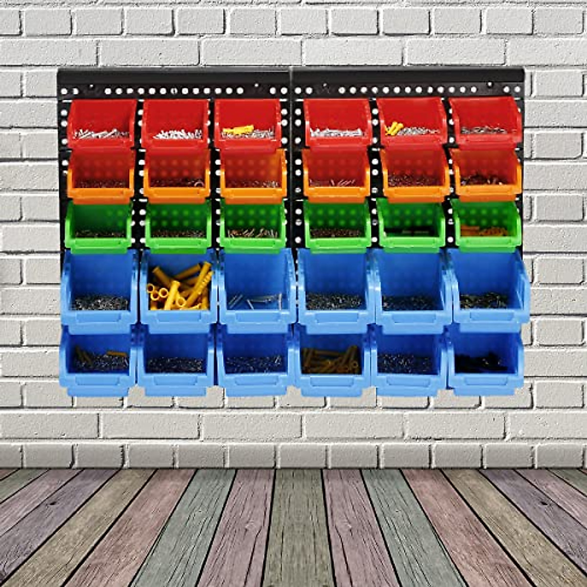 RIVTUN Wall Mounted Storage Bins – Versatile Garage Organizer