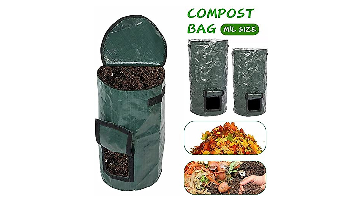 Garden Compost Bag 2-Pack for Eco-Friendly Gardening & Waste