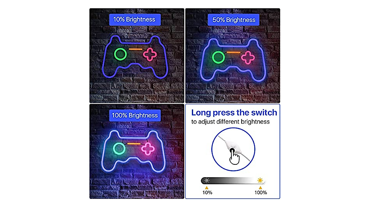 SOLIDEE Gamepad Controller Neon Sign - Cool LED Decor