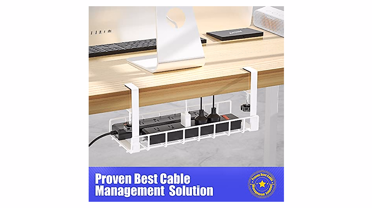 Under Desk Cable Management Tray - No Drill, No Damage | Xpatee