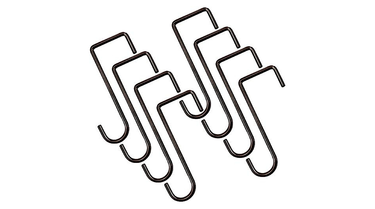 HiGift 8 Pack Vinyl Fence Hooks - Durable Garden Hangars