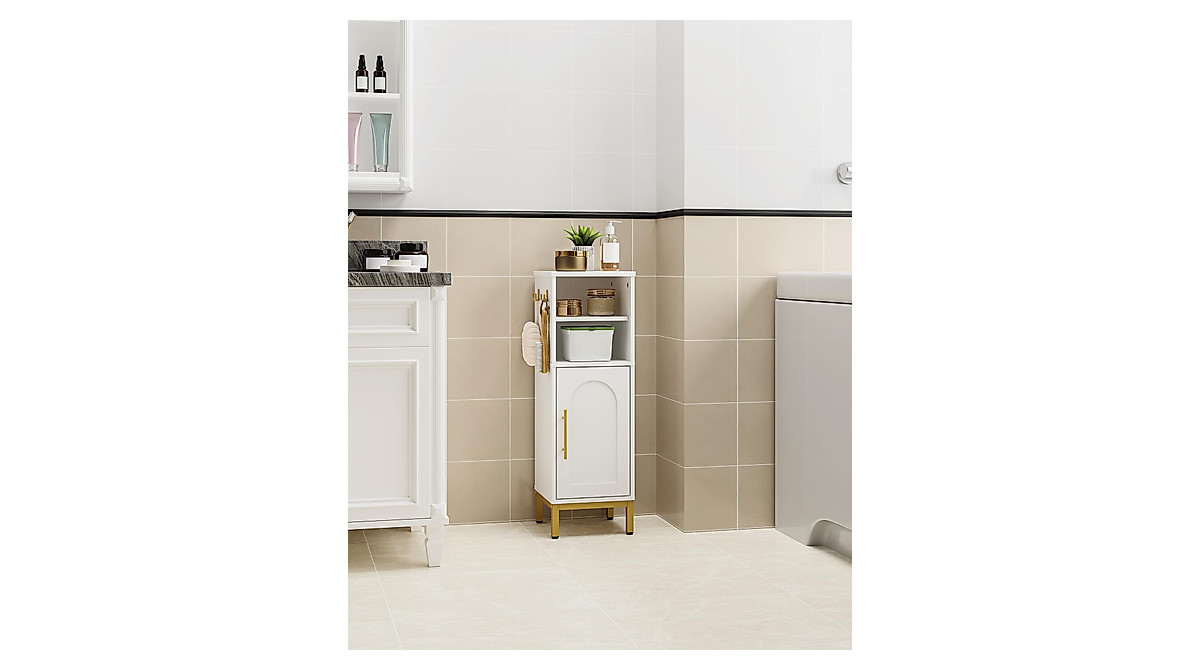 Hzuaneri Bathroom Storage Cabinet - Space-Saving Corner Organizer
