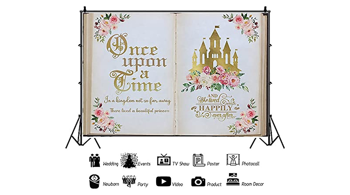 Aumeko Princess Backdrop for Birthday & Events | Whimsical Fairy Tale Decor